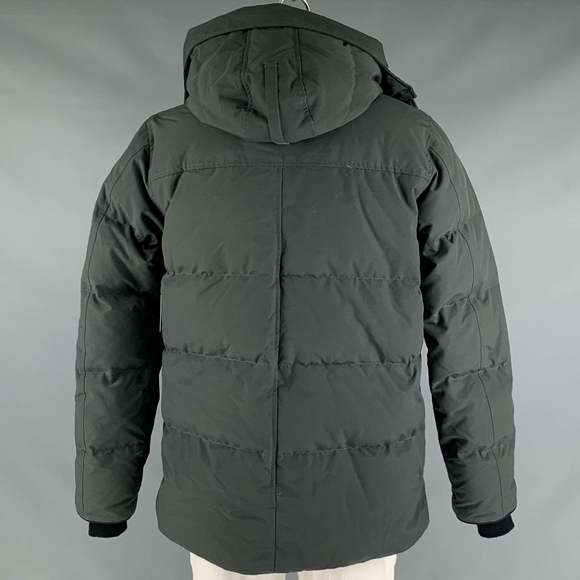 CANADA GOOSE Grey Quilted Polyester Cotton Hooded Jacket - Picture 3 of 9